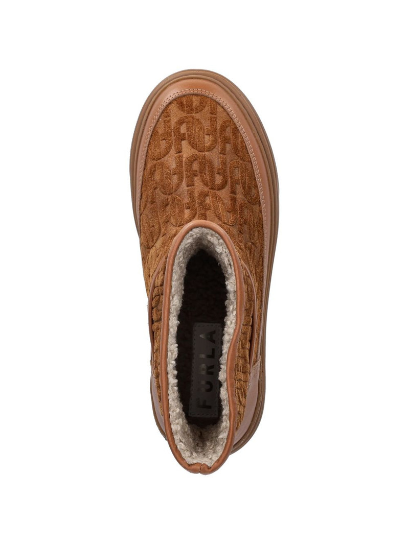logo-embossed platform boots 3