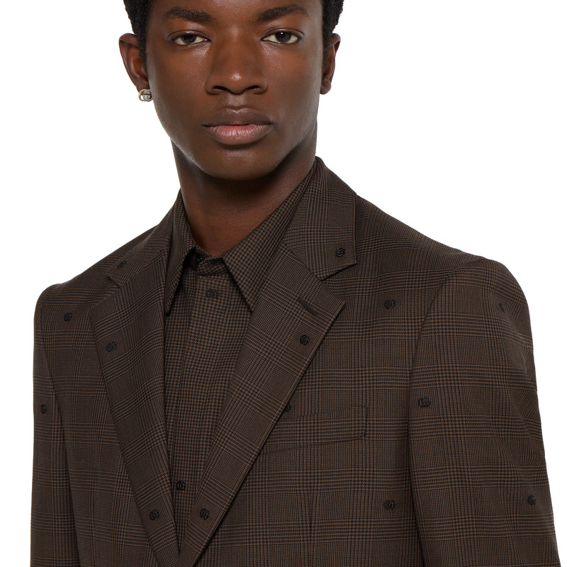 GG houndstooth wool jacquard jacket 4