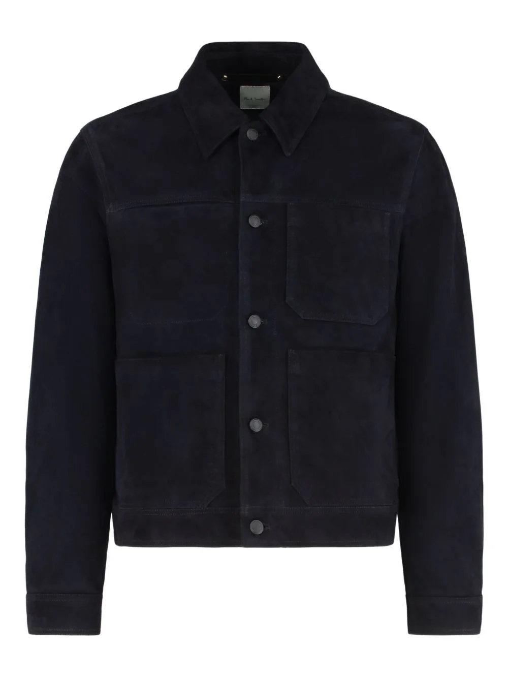 suede button-fastening jacket - 1