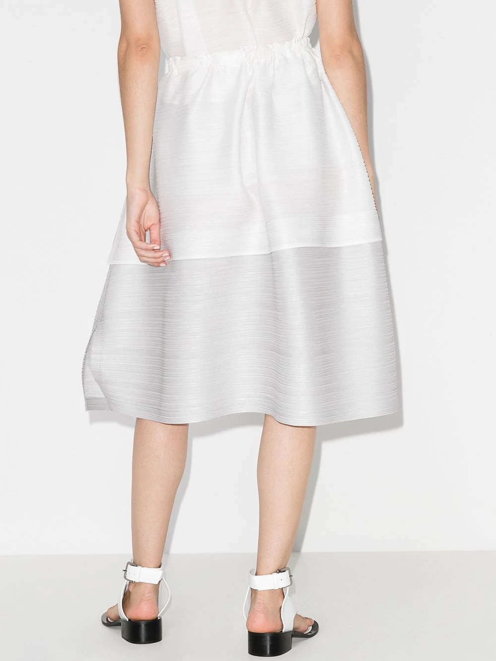 plissé pleated layered skirt - 3