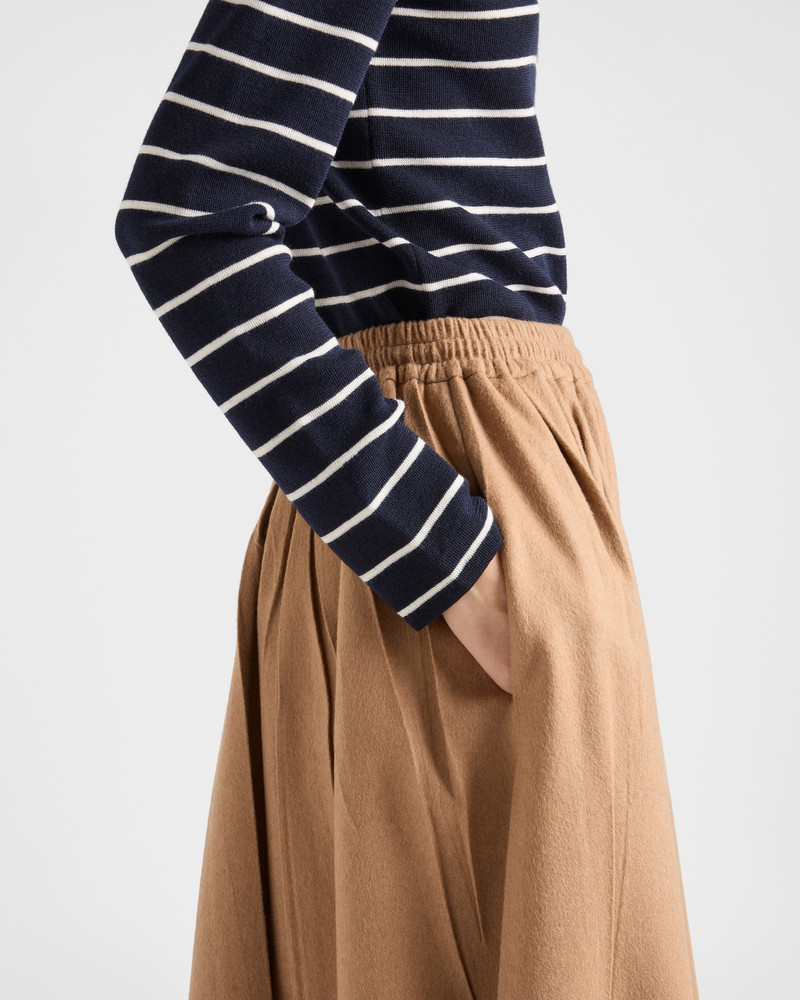 Camel-hair circle midi-skirt 4