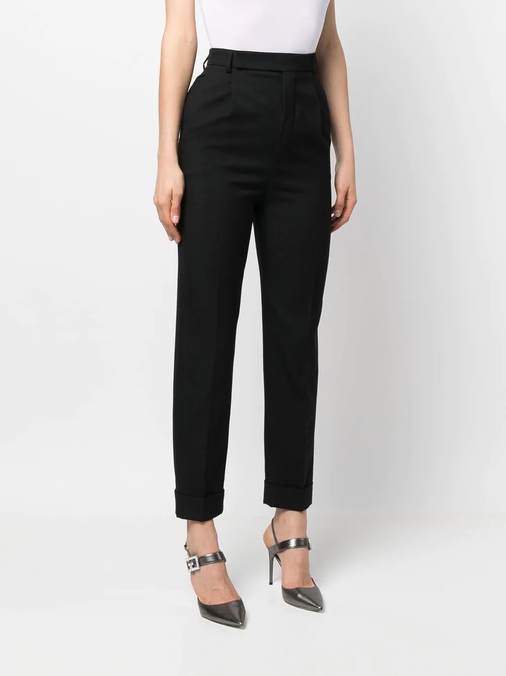 tapered-leg tailored trousers - 5