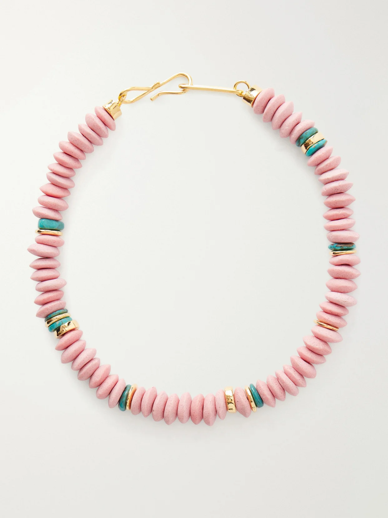 Laguna Gold-plated Turquoise Beaded Necklace - 1