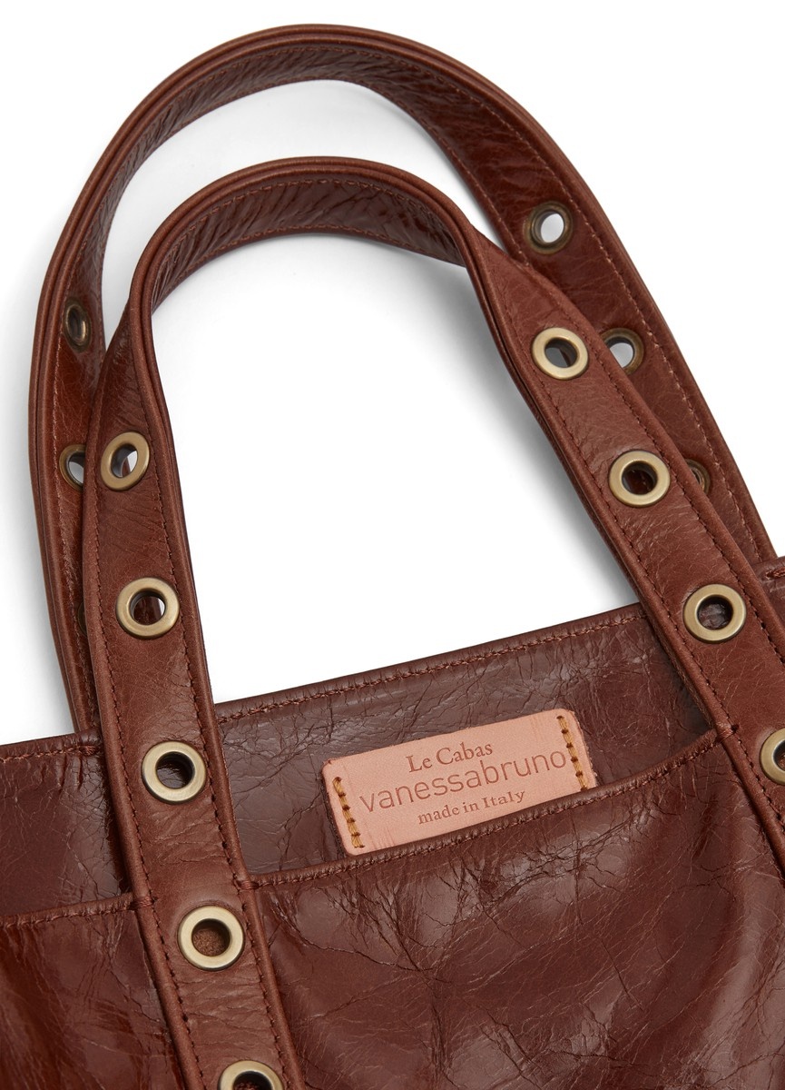 S cracked leather tote bag - 4