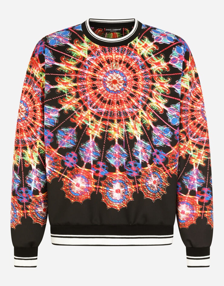 Illumination-print technical jersey sweatshirt - 3