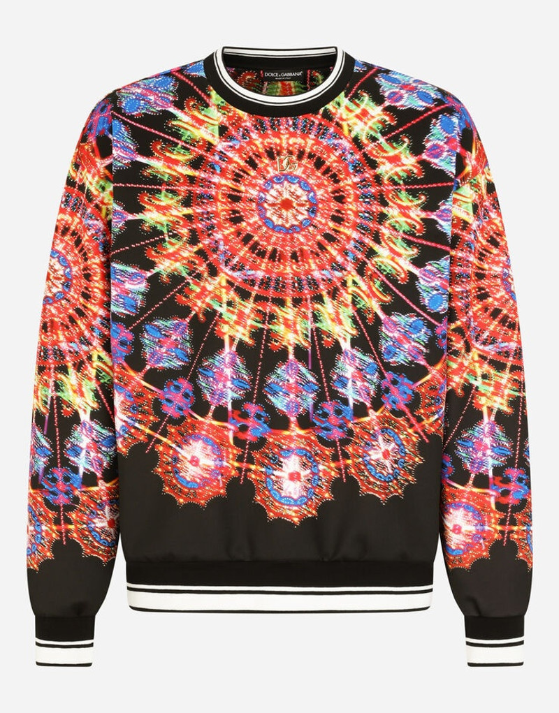 Illumination-print technical jersey sweatshirt 1