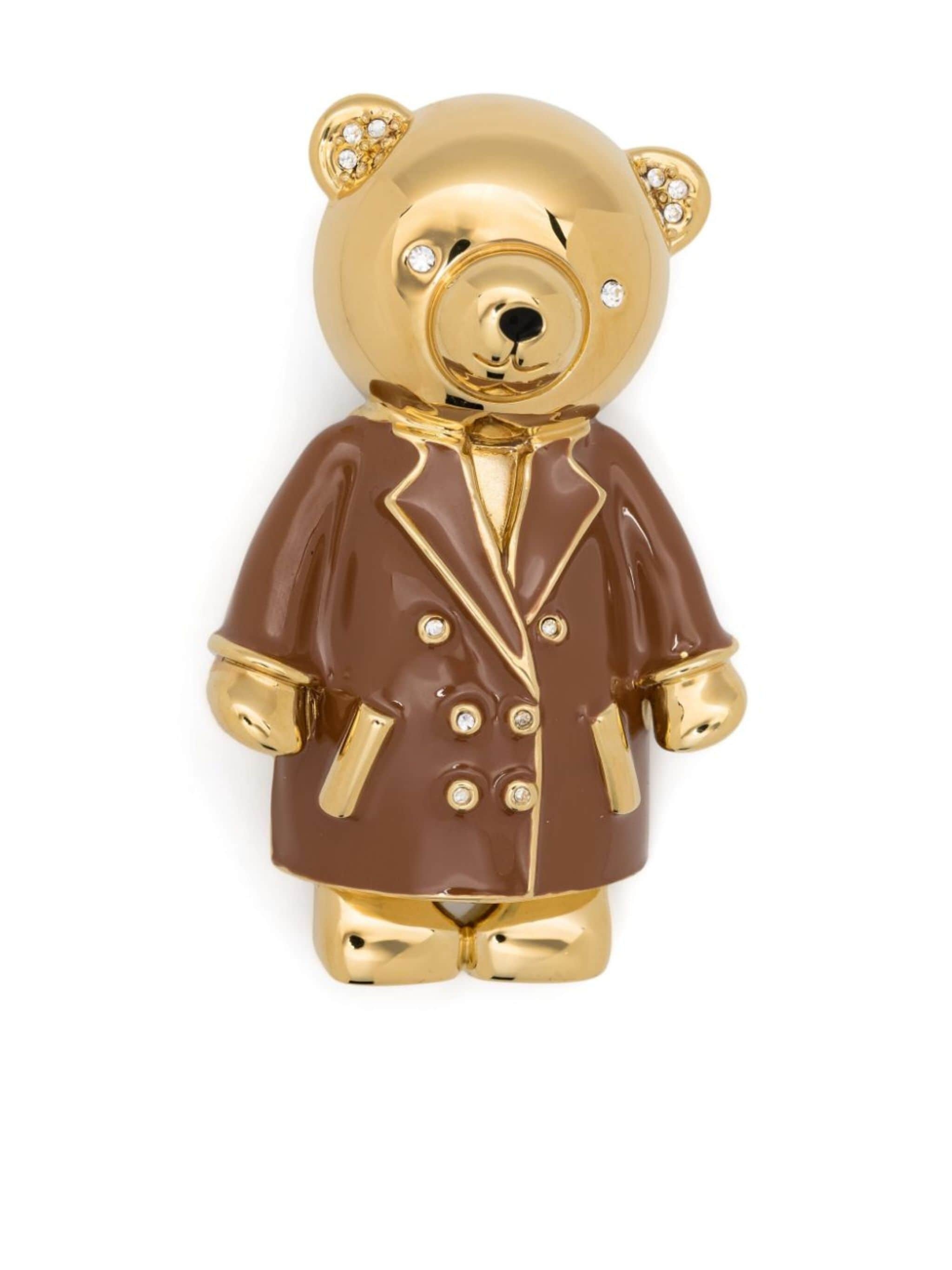 teddy bear metal brooch - 1