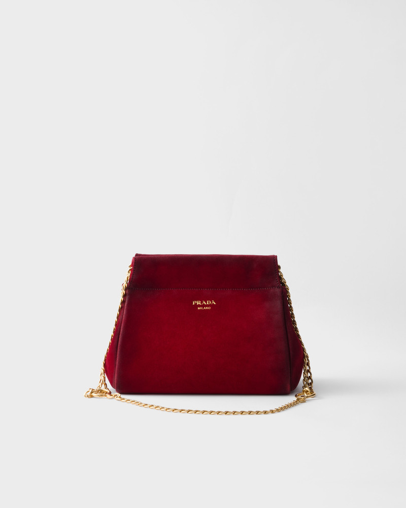 Prada Enchaîné mini suede bag 1