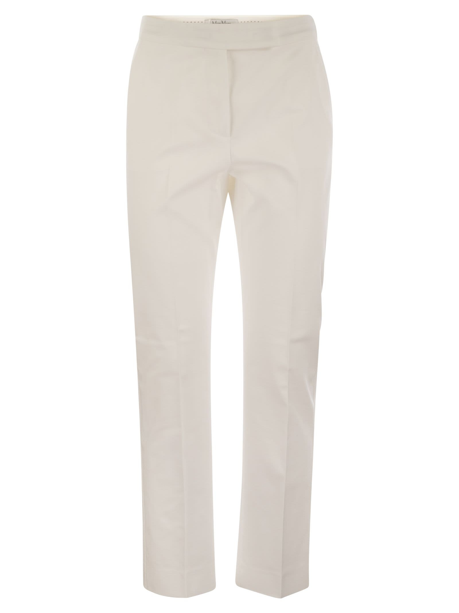 Maxmara Women Okra - Cotton Satin Trousers - 1