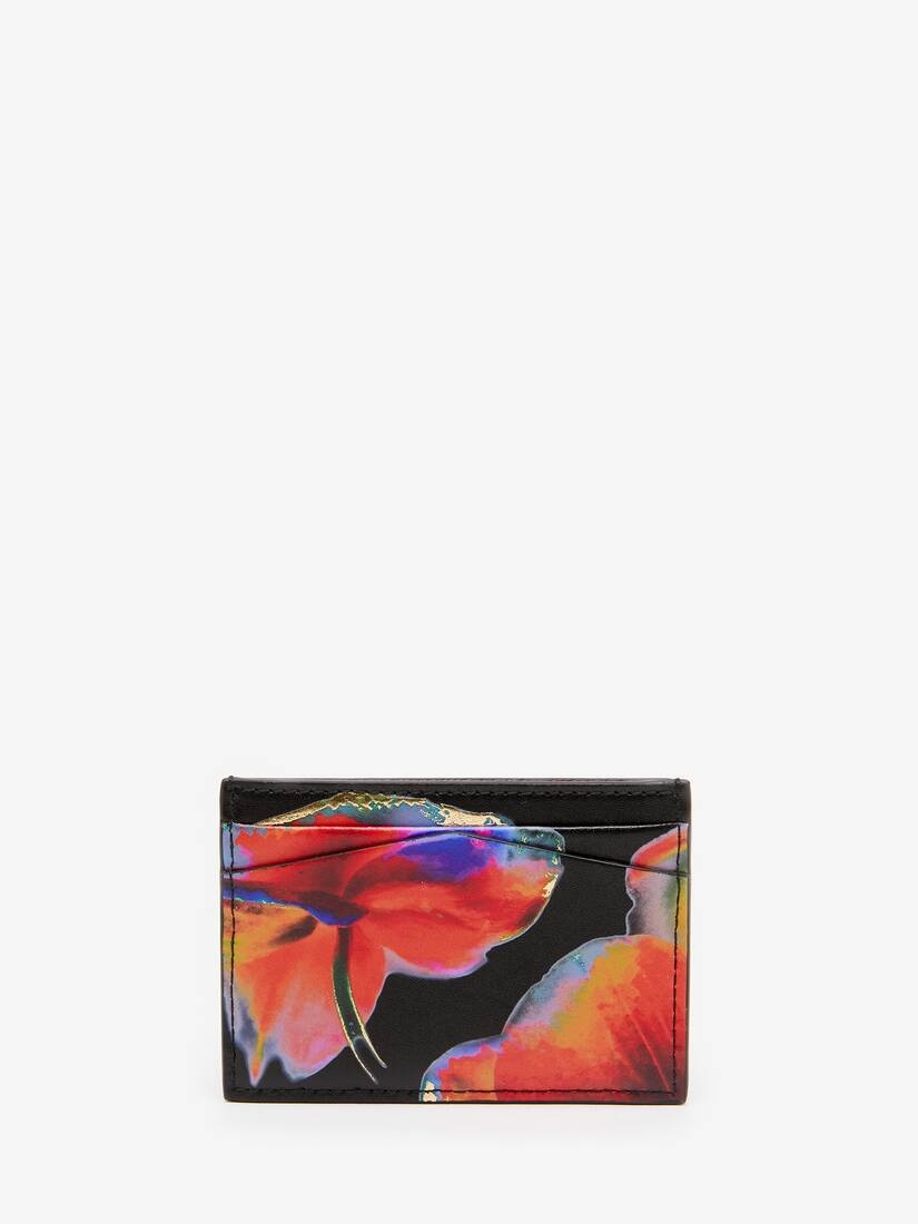 Women's Solarised Orchid Skull Card Holder in Multicolor - 3