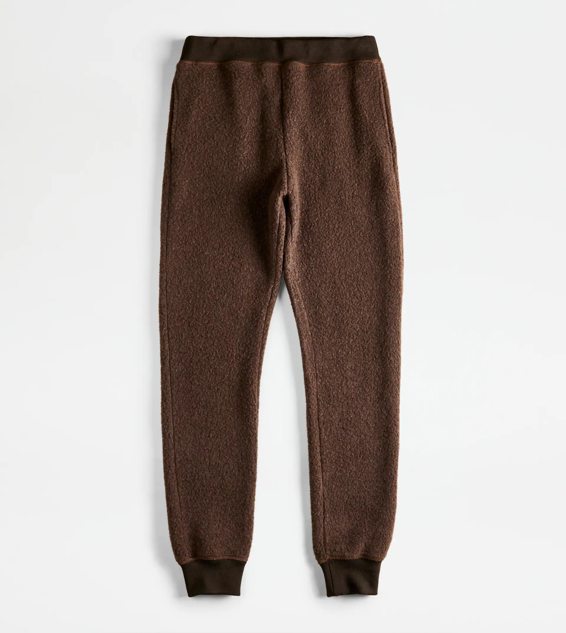 CASHMERE BLEND TROUSERS - BROWN - 1
