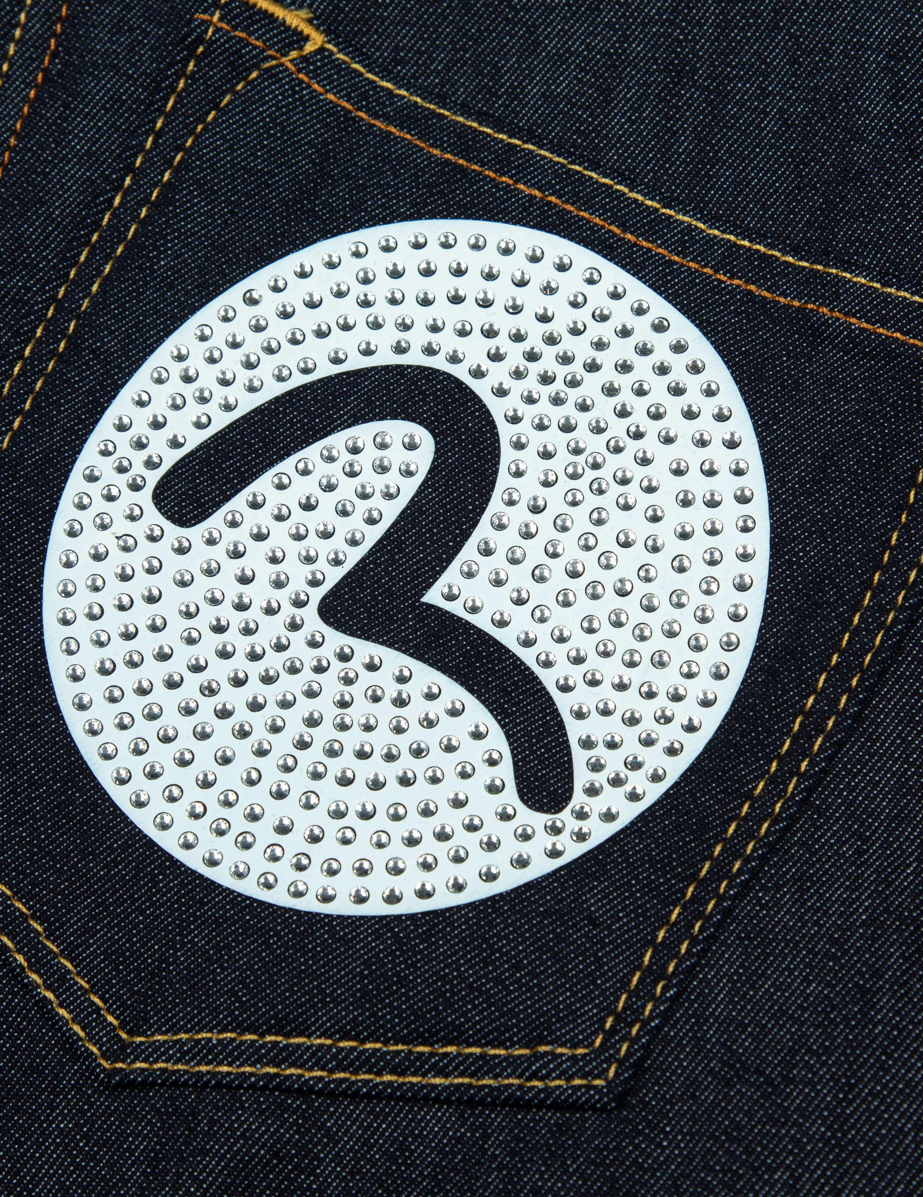 MULTI POCKET WITH RHINESTONE LOOSE FIT DENIM JOGGERS - 4