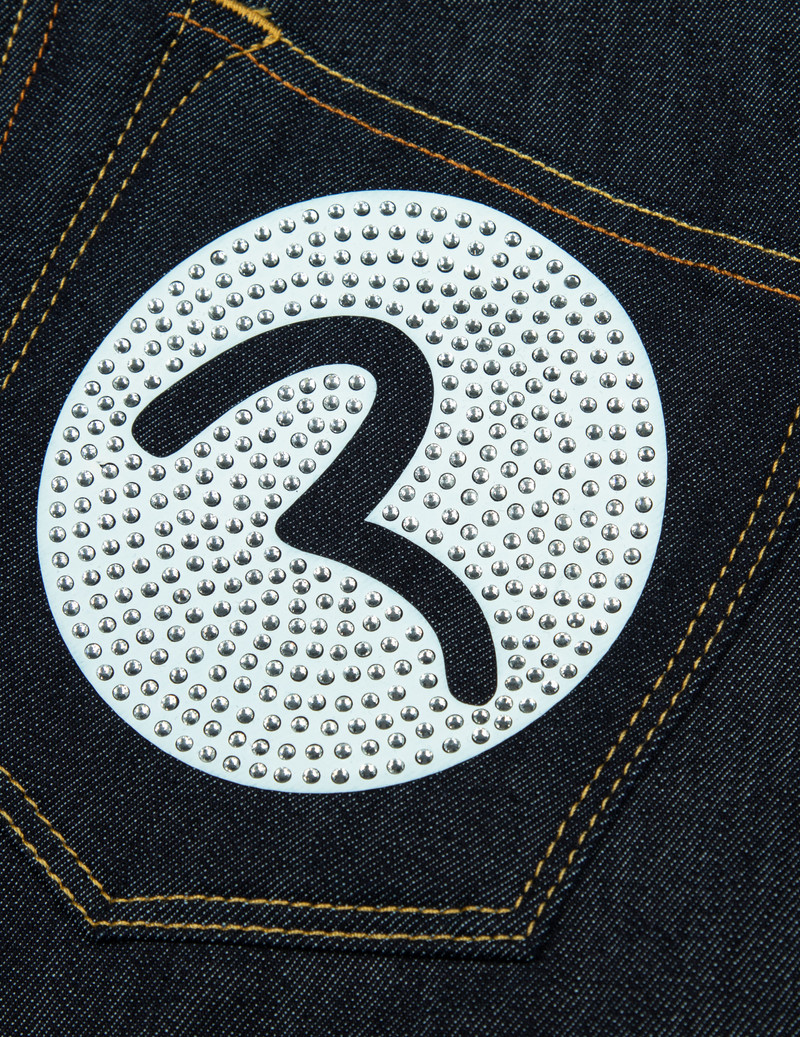 MULTI POCKET WITH RHINESTONE LOOSE FIT DENIM JOGGERS 4