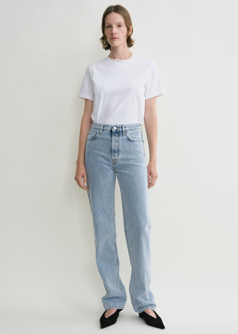 Totême Classic cut denim full length cool blue outlook