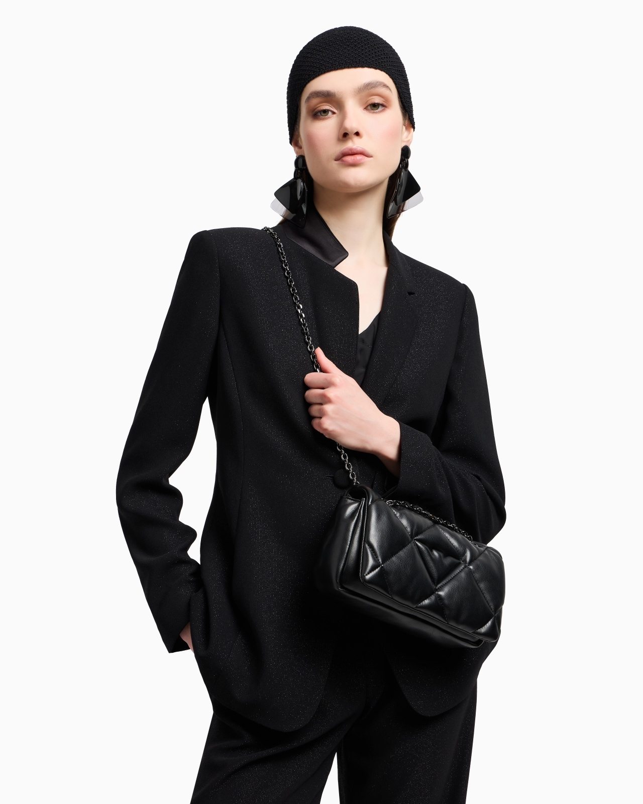 QUILTED NAPPA LEATHER-EFFECT MINI BAG WITH FLAP - 7