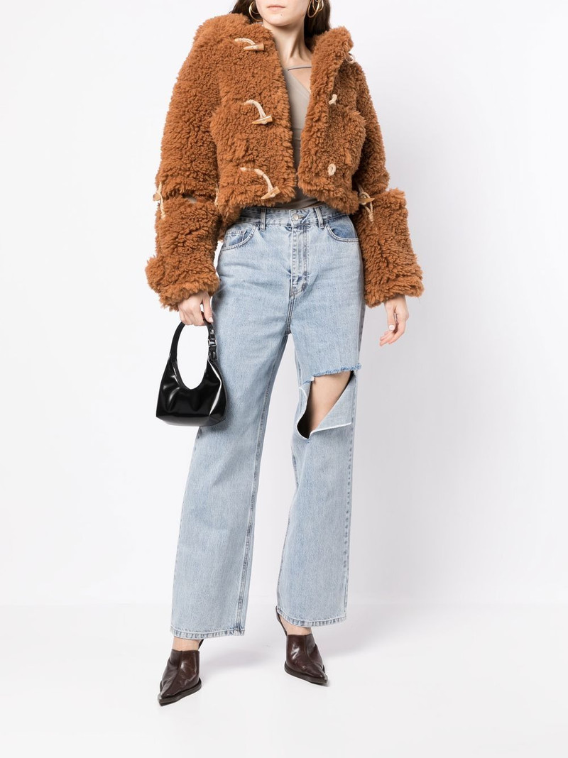 rokh faux-fur hooded duffle jacket outlook