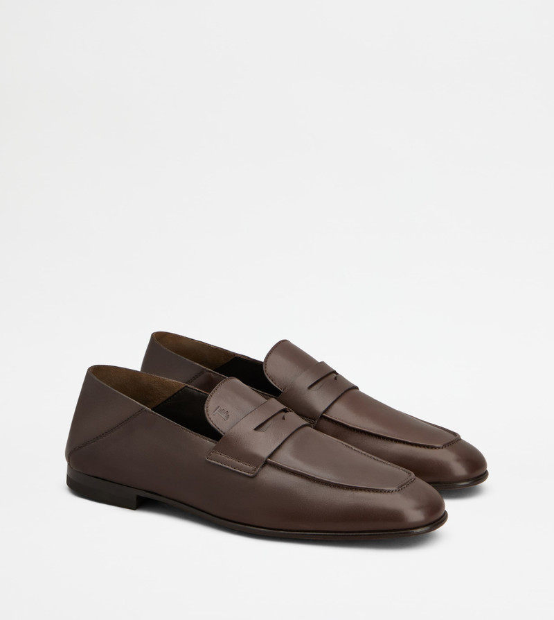 LOAFERS IN LEATHER - BROWN 2