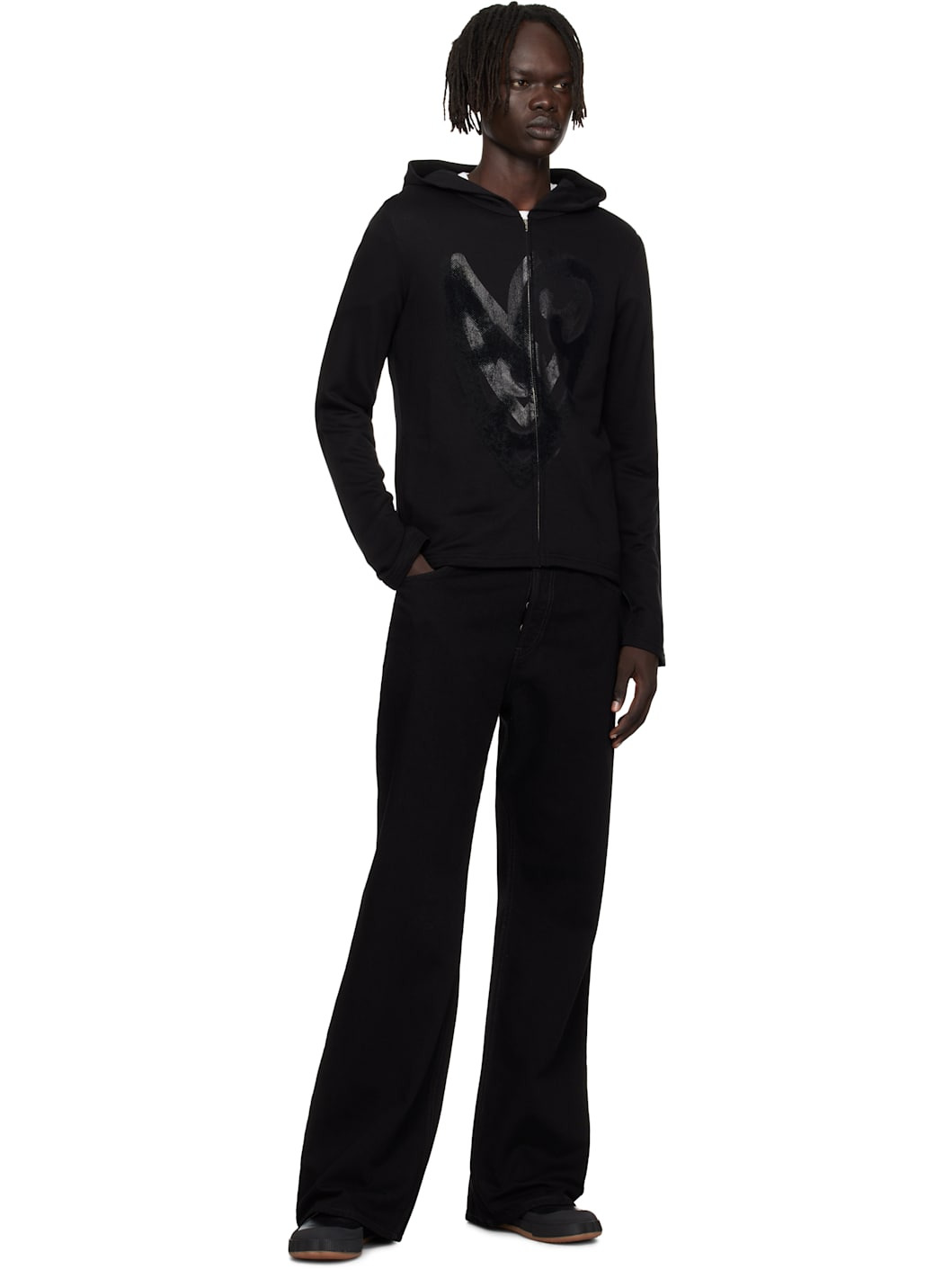 Black Organic Cotton Jeans - 4