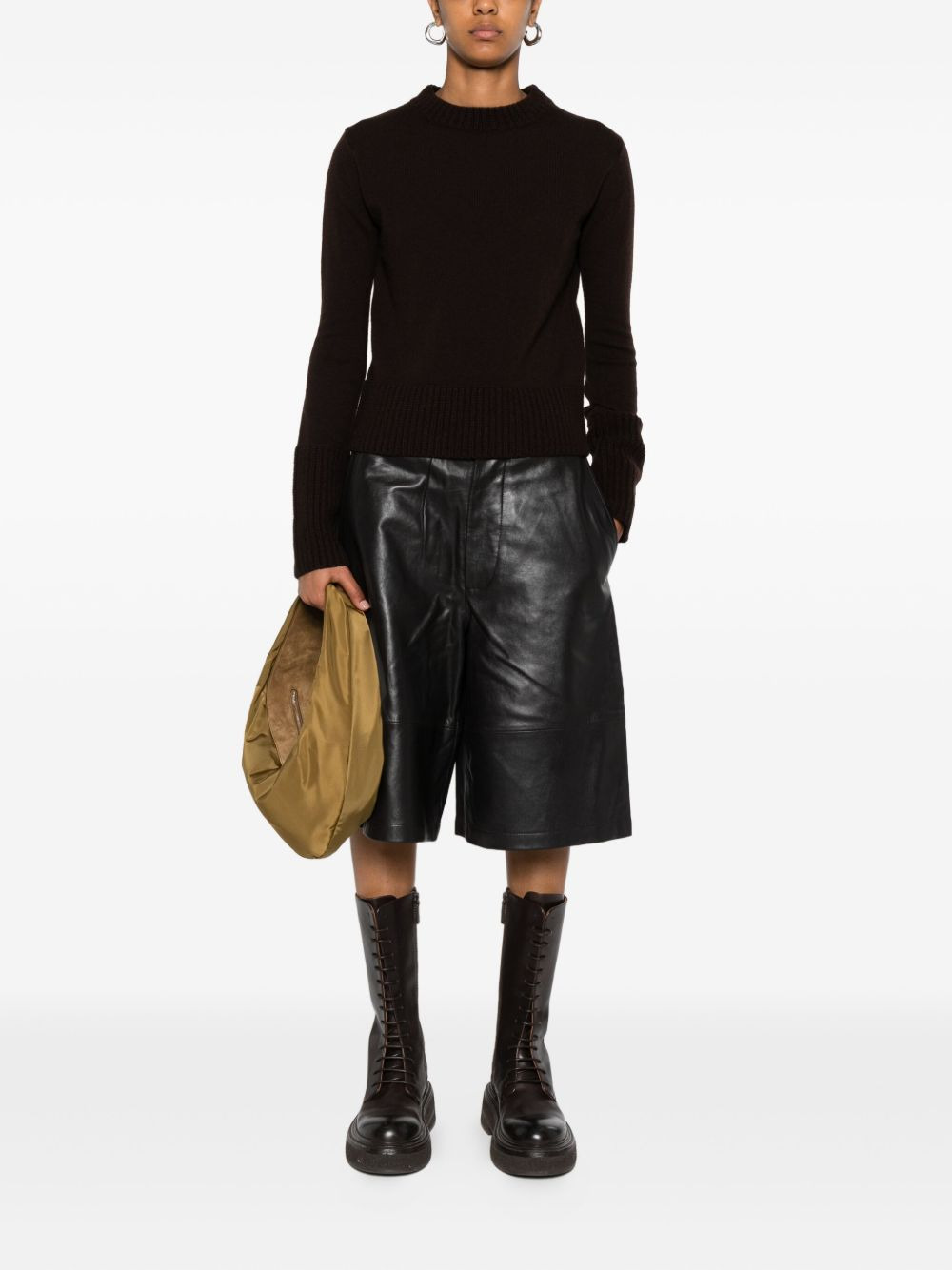 ribbed-cuff wool sweater - 2