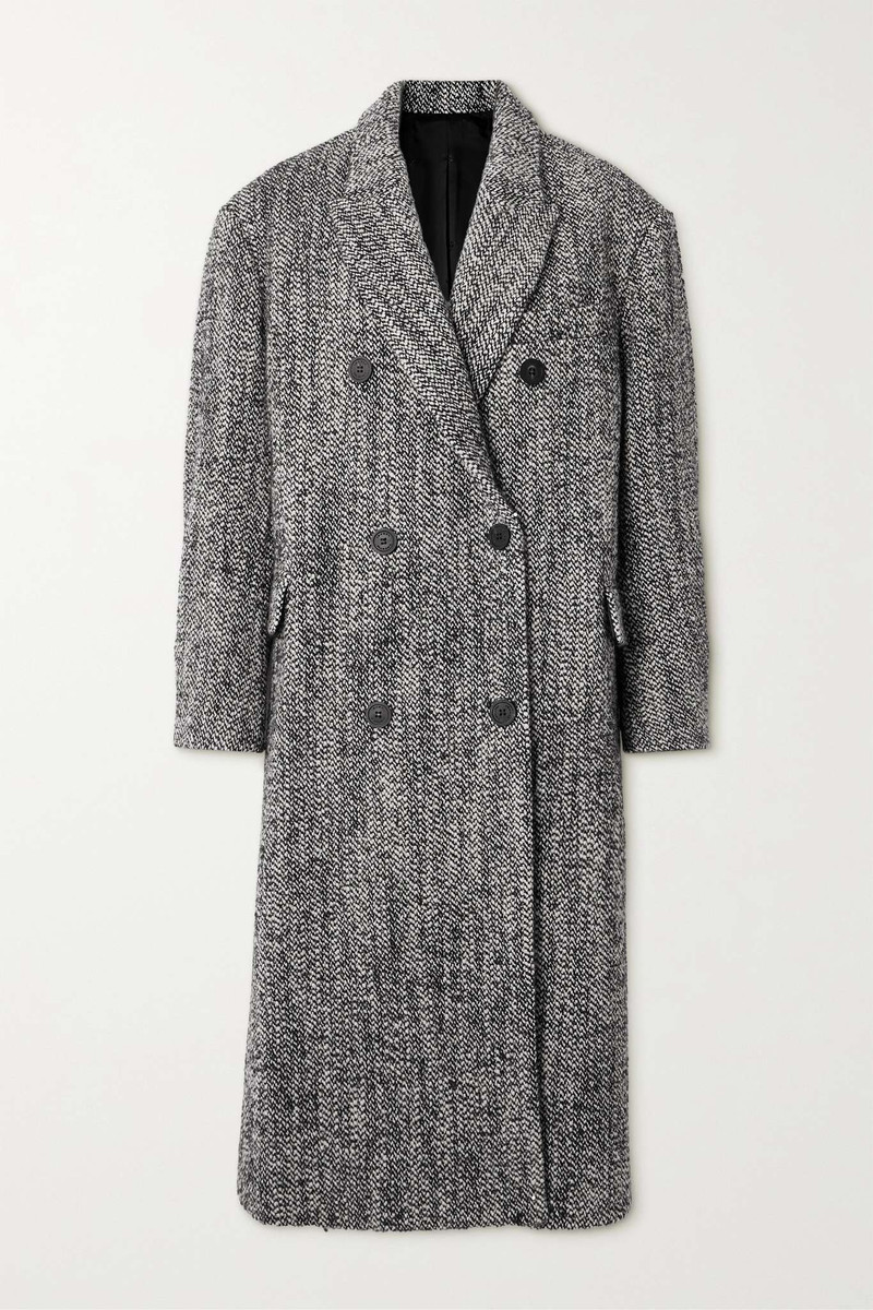 Lojimiko oversized double-breasted wool-blend bouclé coat 1