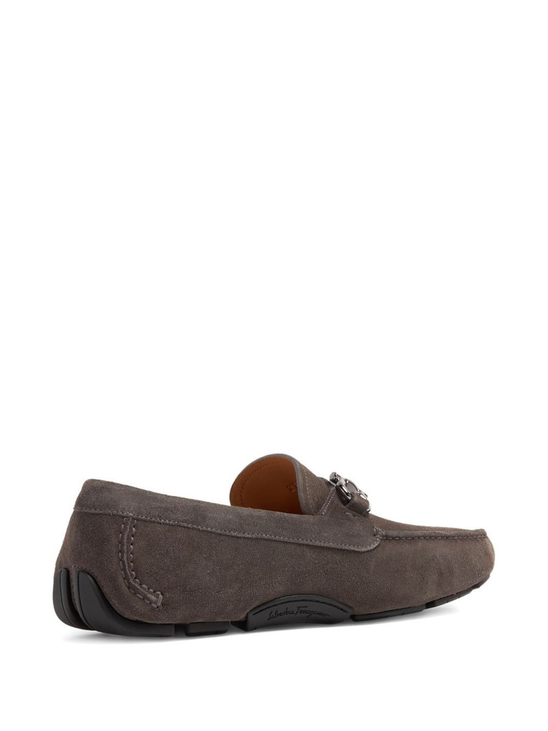 Gancini-detail suede loafers 4