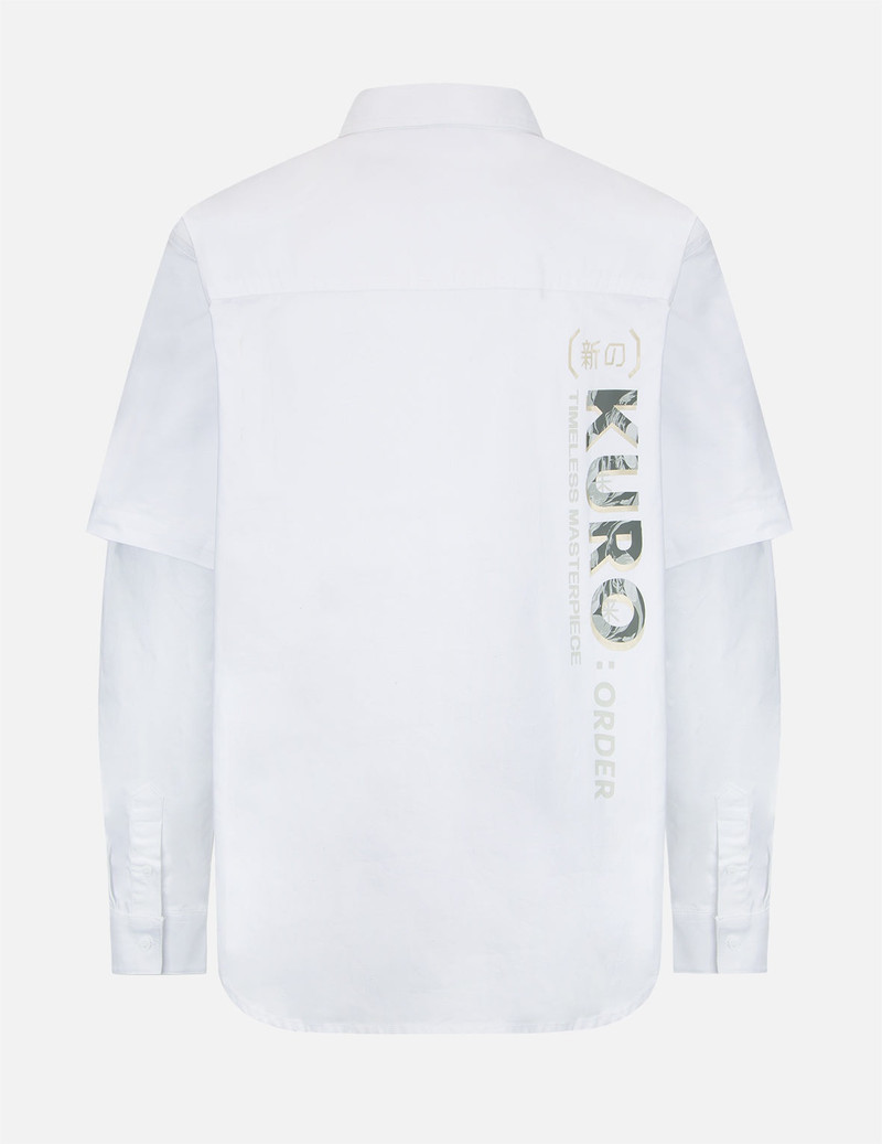 EVISU Logo Print 2-in-1 Oxford Shirt outlook