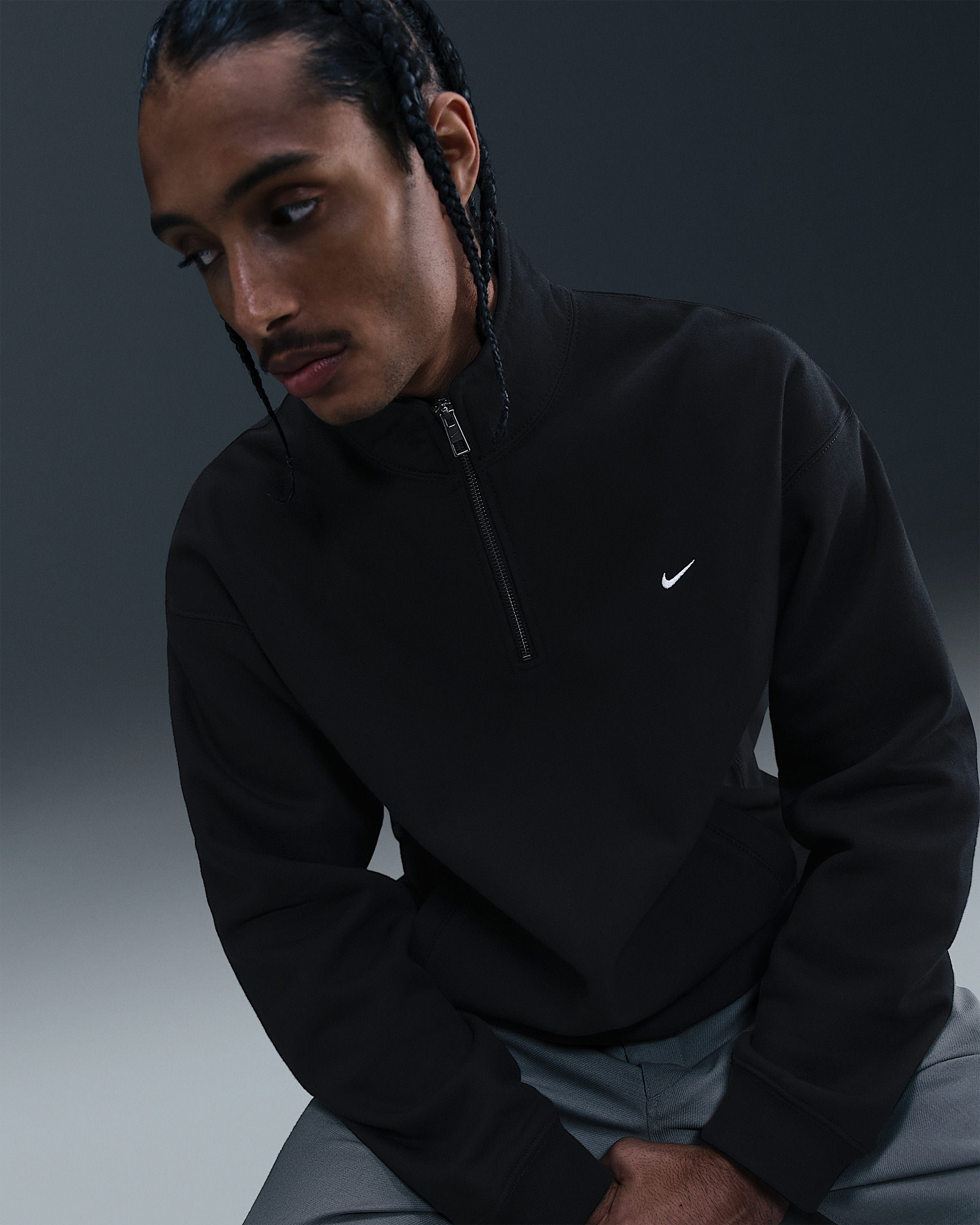 Nike Solo Swoosh Men's Fleece Quarter-Zip Top - 3