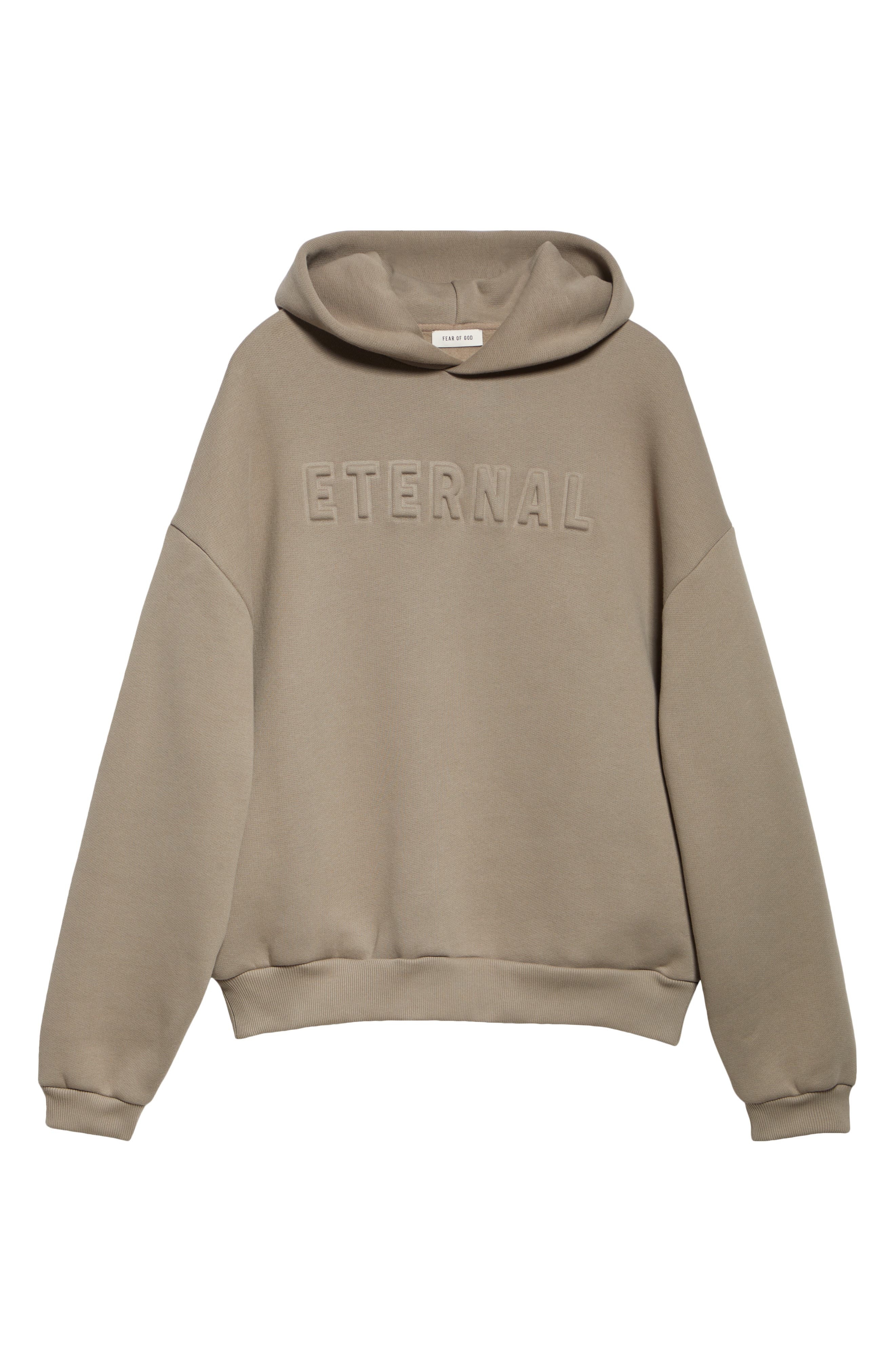 Fear of God Eternal Embossed Logo Hoodie in Dusty Beige at Nordstrom - 6