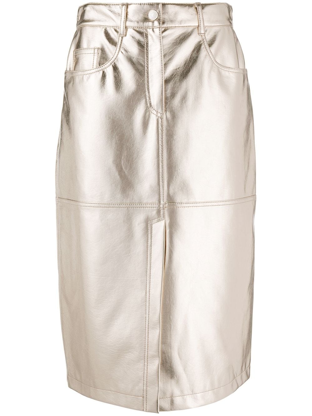 metallic A-line skirt - 1