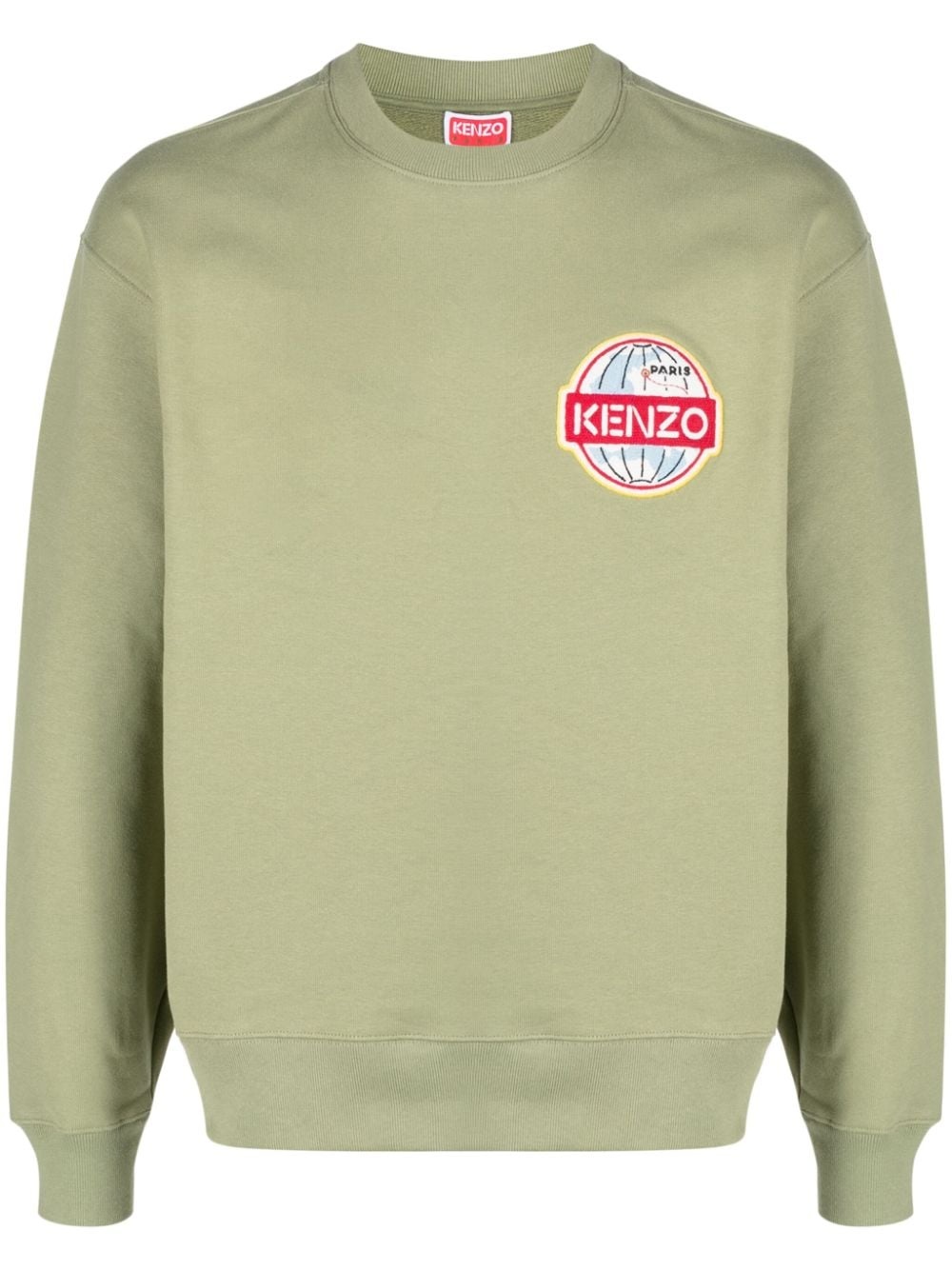logo-embroidered long-sleeve sweatshirt - 1