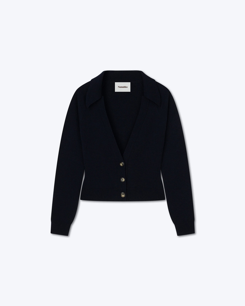 JODI - Cashmere-blend cardigan - Navy 1