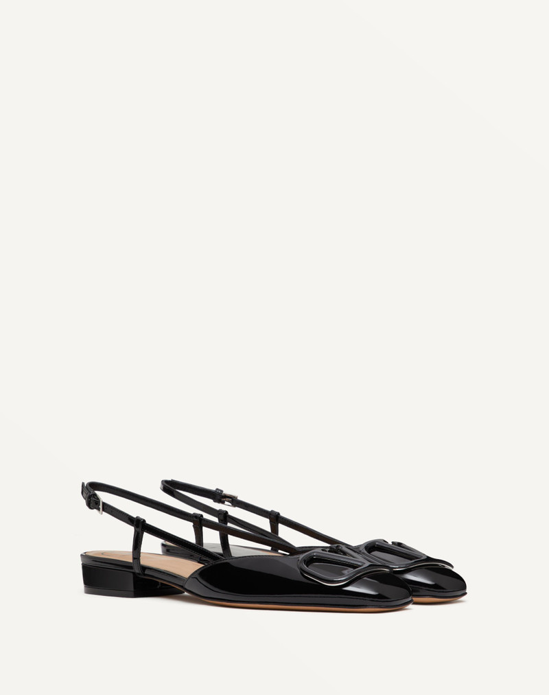 VLOGO SIGNATURE PATENT LEATHER SLINGBACK 20MM 2