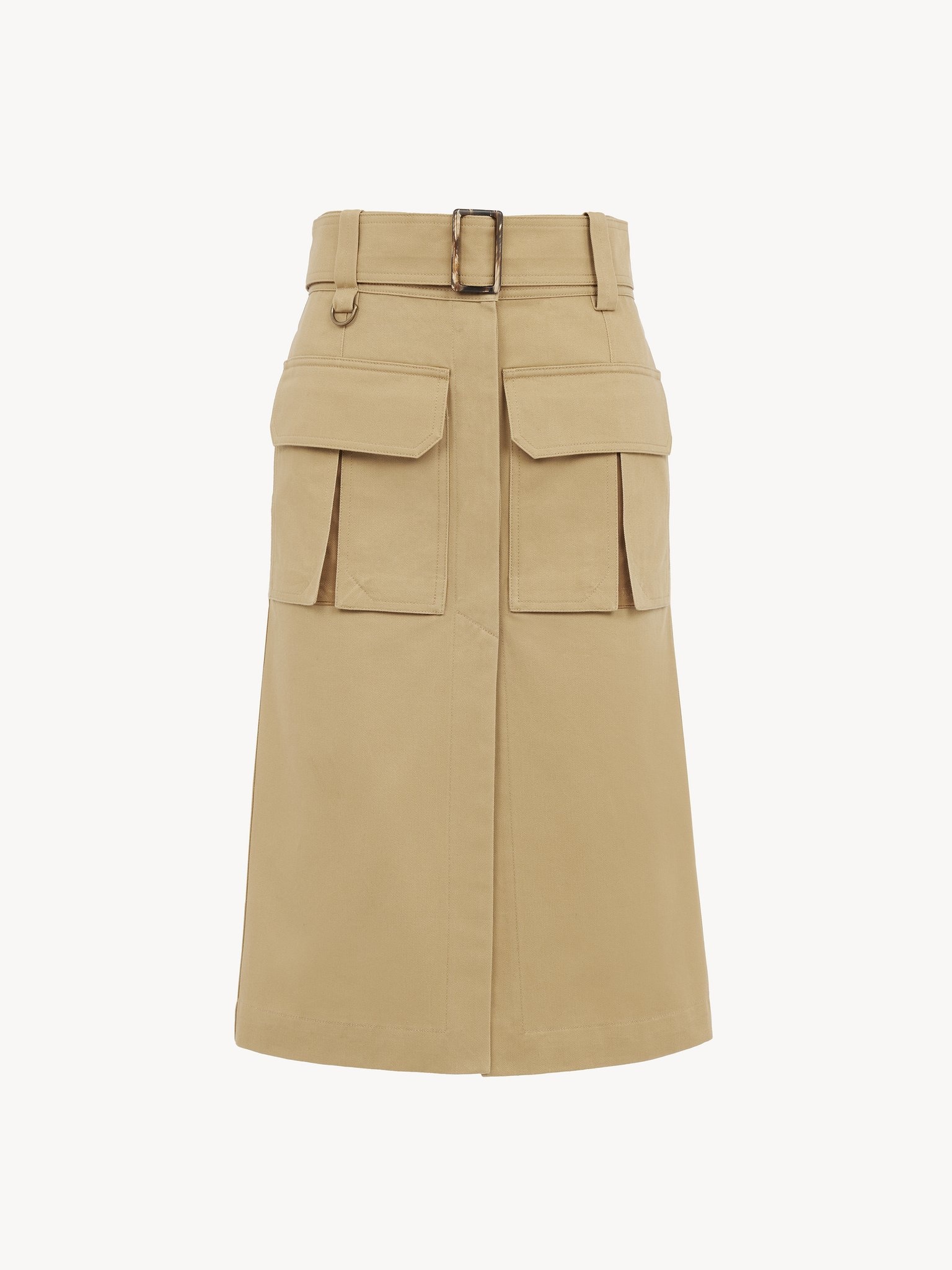 SAHARIENNE MIDI SKIRT IN COTTON GABARDINE - 2