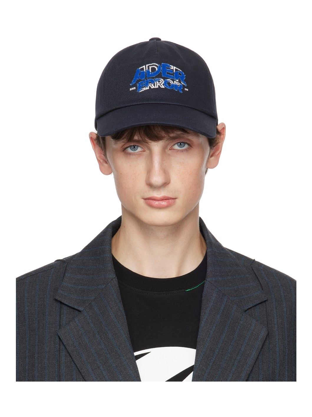 Navy Embroidered Cap - 1