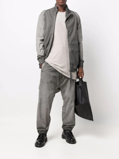 Boris Bidjan Saberi faded-effect drop-crotch trousers outlook