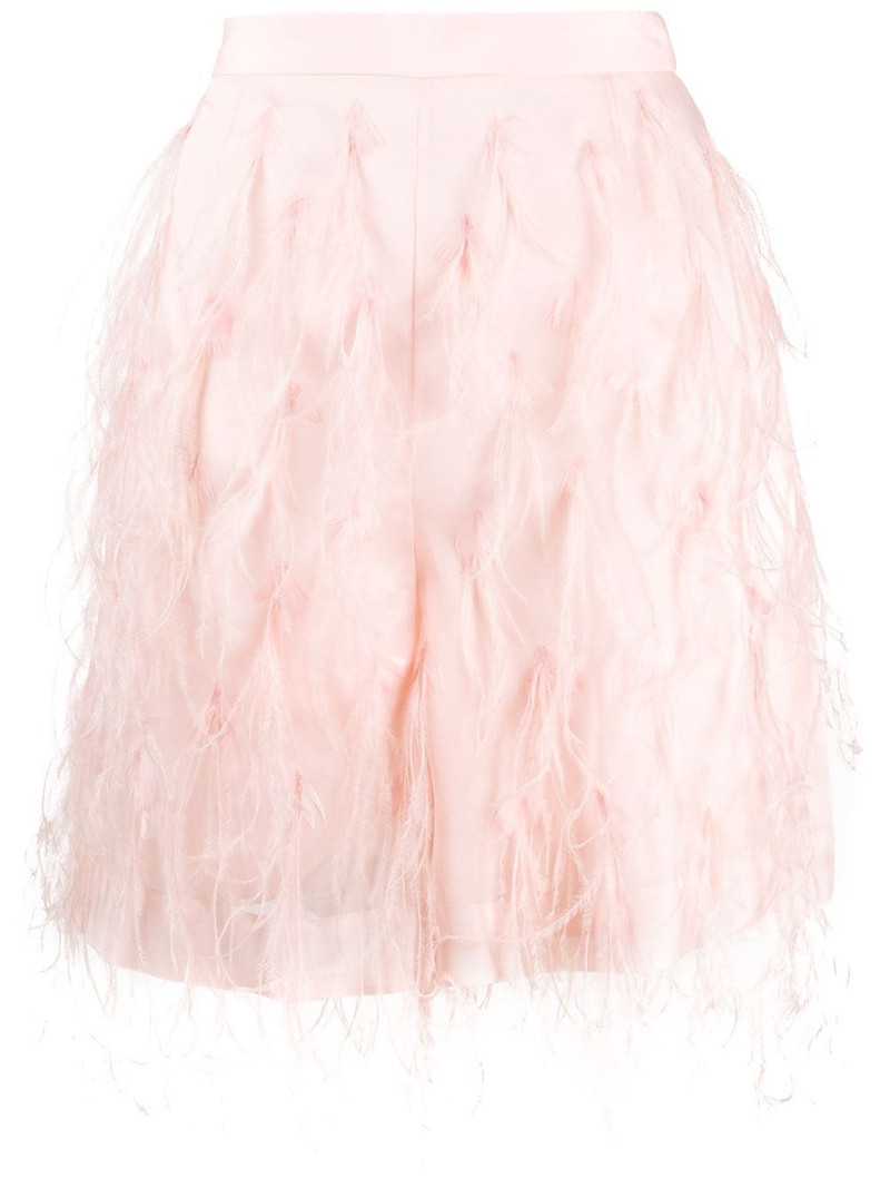 feather embroidery shorts 1