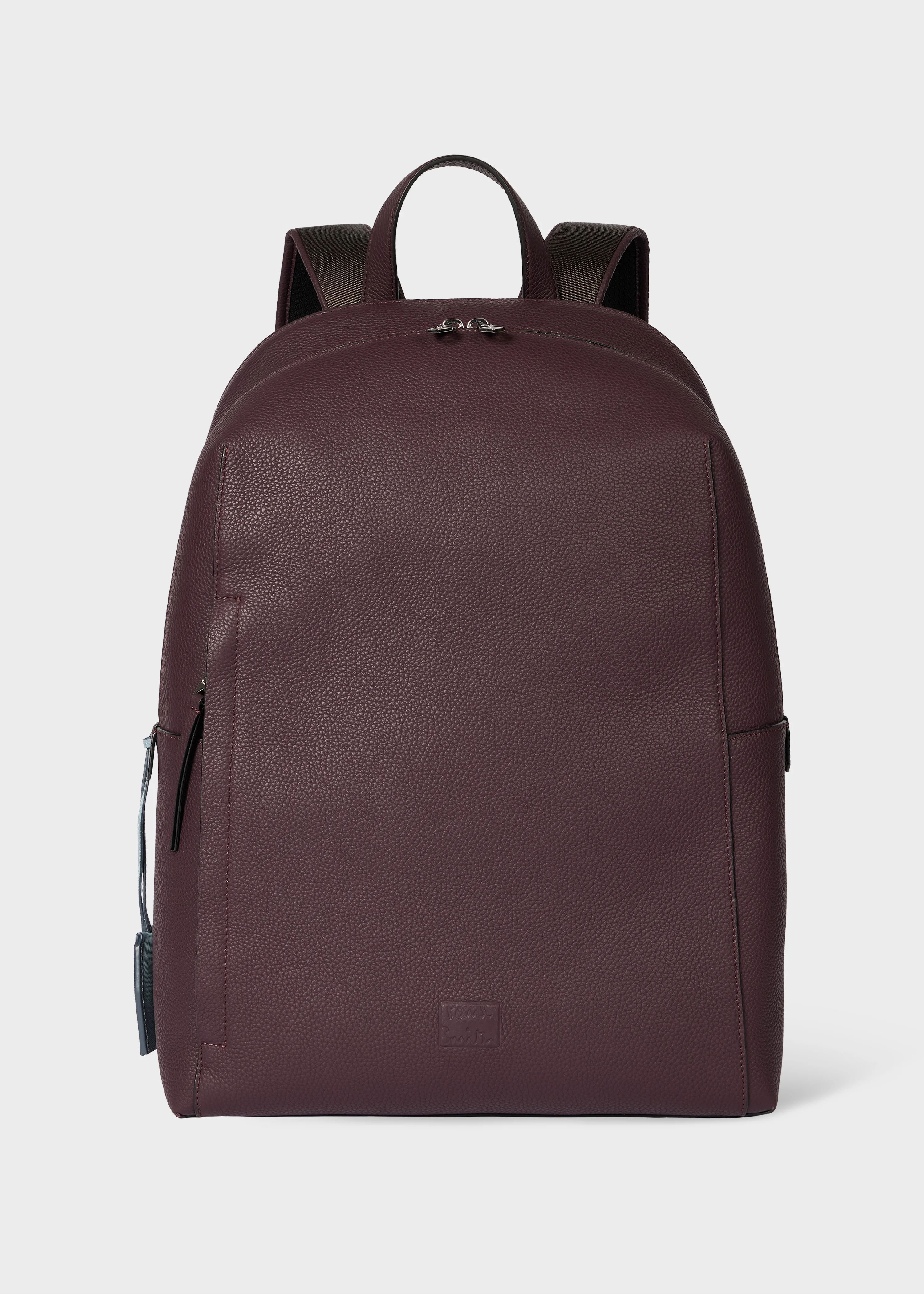 Burgundy Leather Backpack - 1