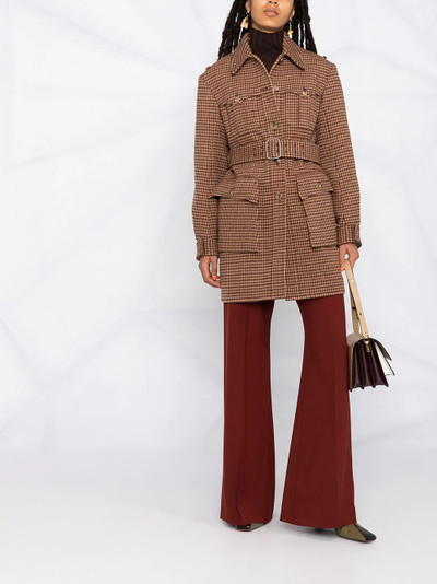 Chloé belted houndstooth jacket outlook