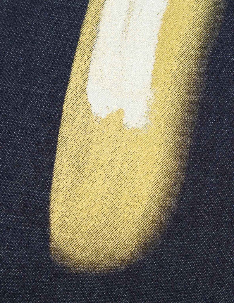 2-Layer Hand-brushed Daicock Foil Print Slim-Fit Jeans #2010 8