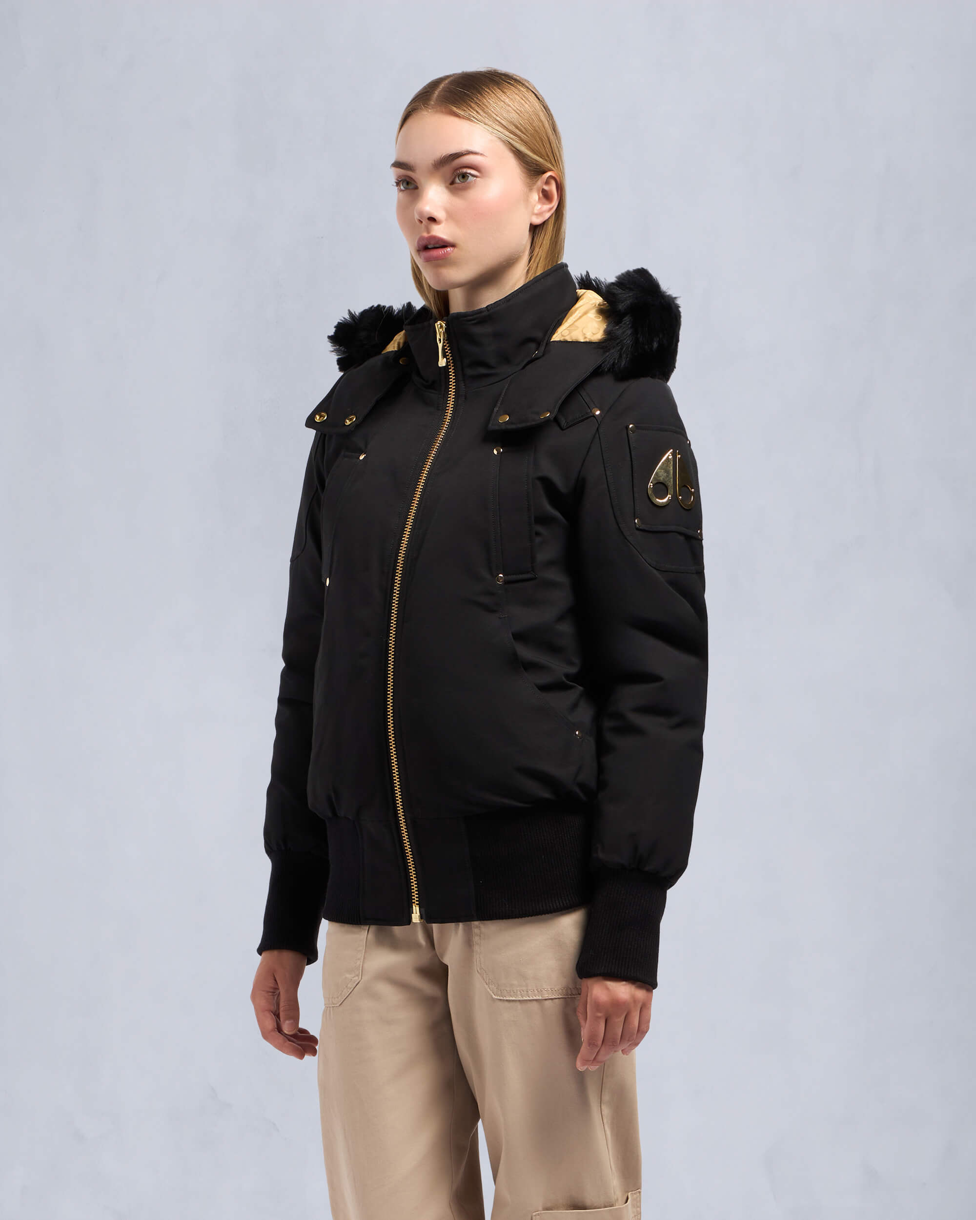 GOLD DEBBIE BOMBER NEOSHEAR - 3