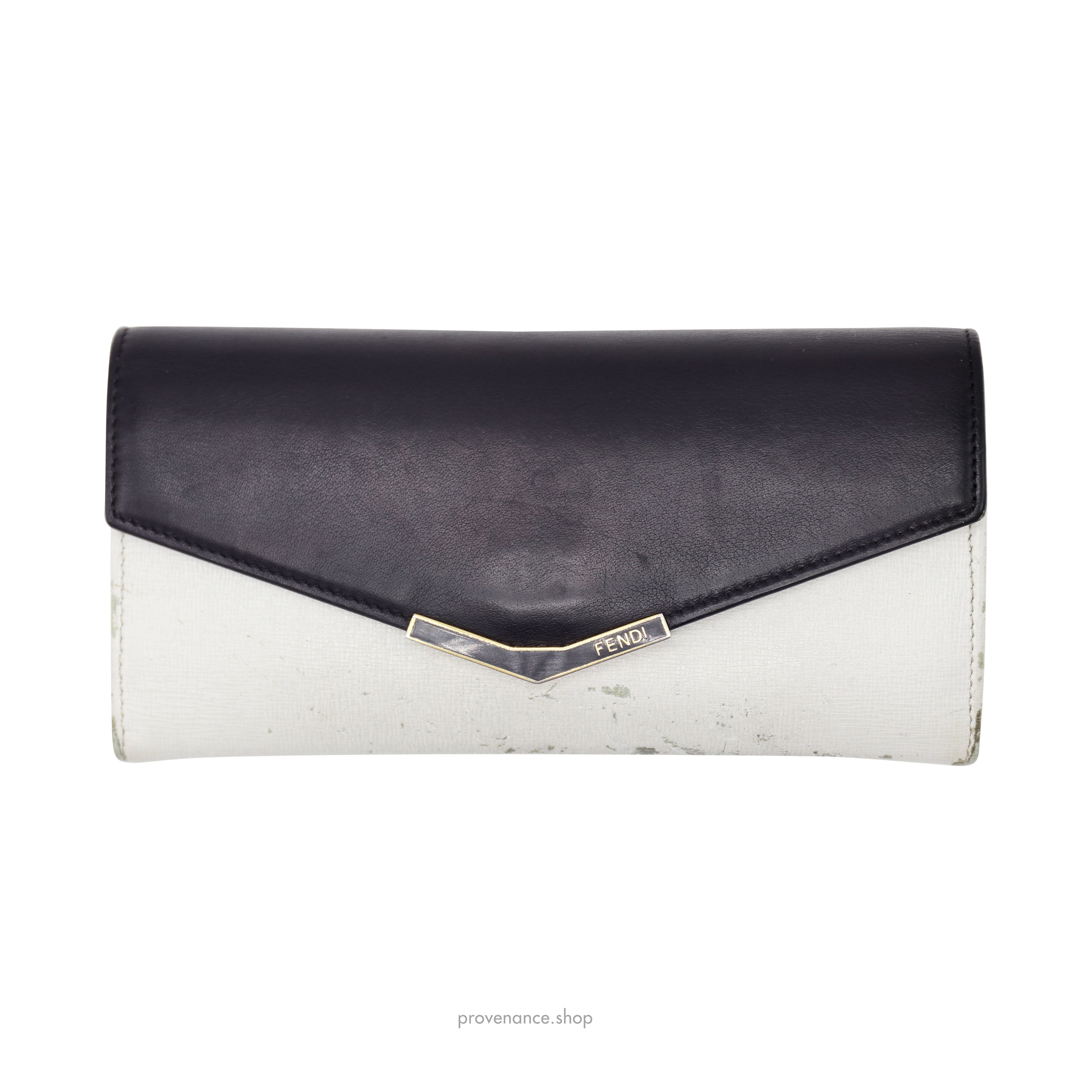 Fendi Long Wallet - Black Leather - 1