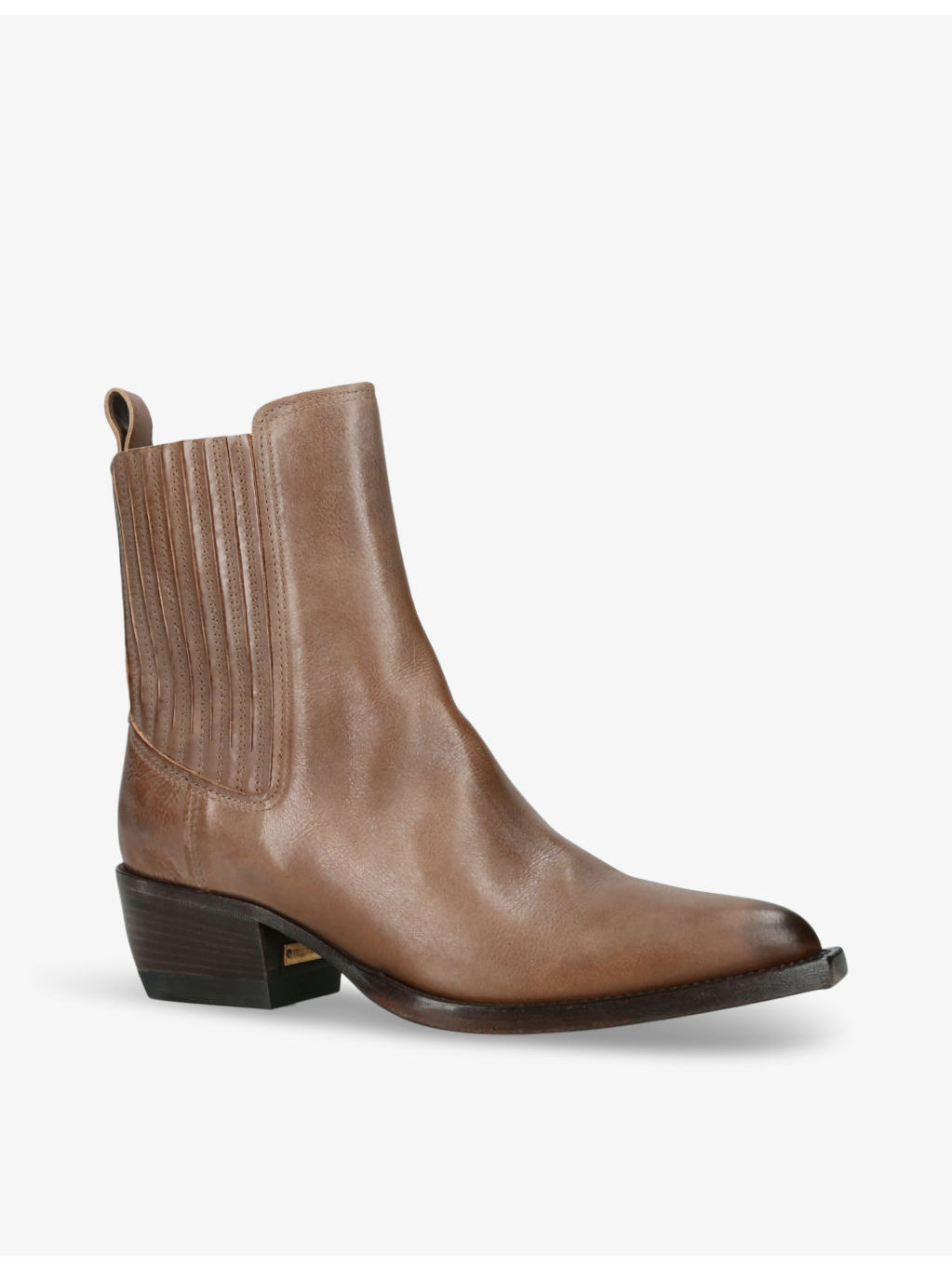 Debbie Beatles leather block-heel ankle boots - 3