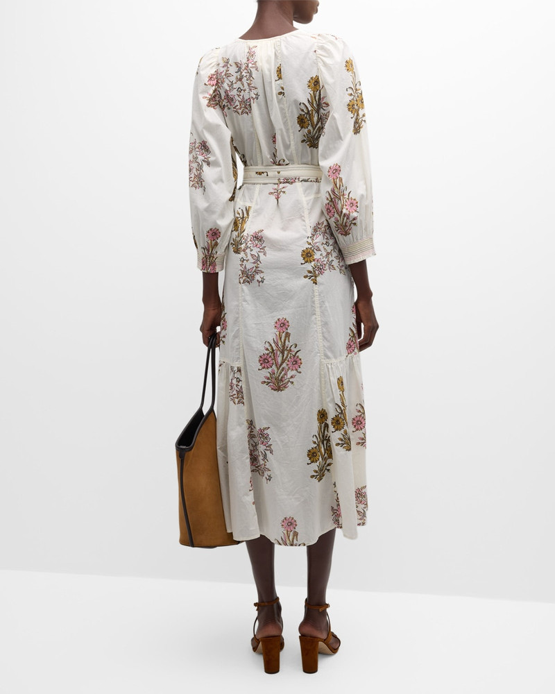 Darabelle Floral-Print Cotton Midi Dress 6