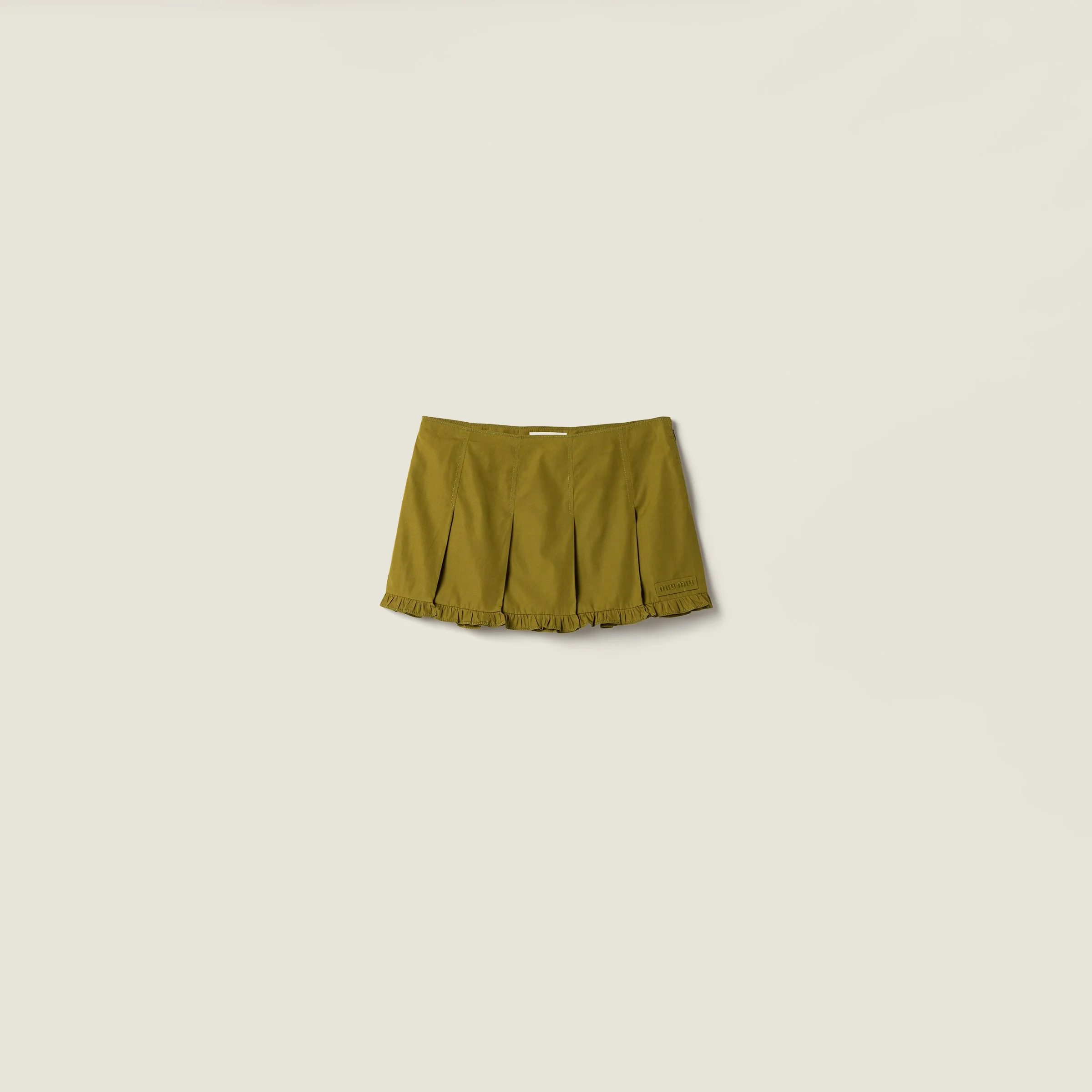 Poplin pleated miniskirt - 1