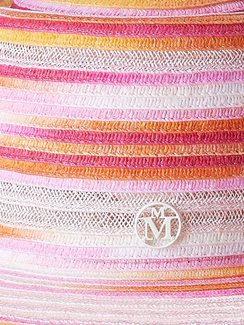 MAISON MICHEL Kat colour-block sun hat outlook