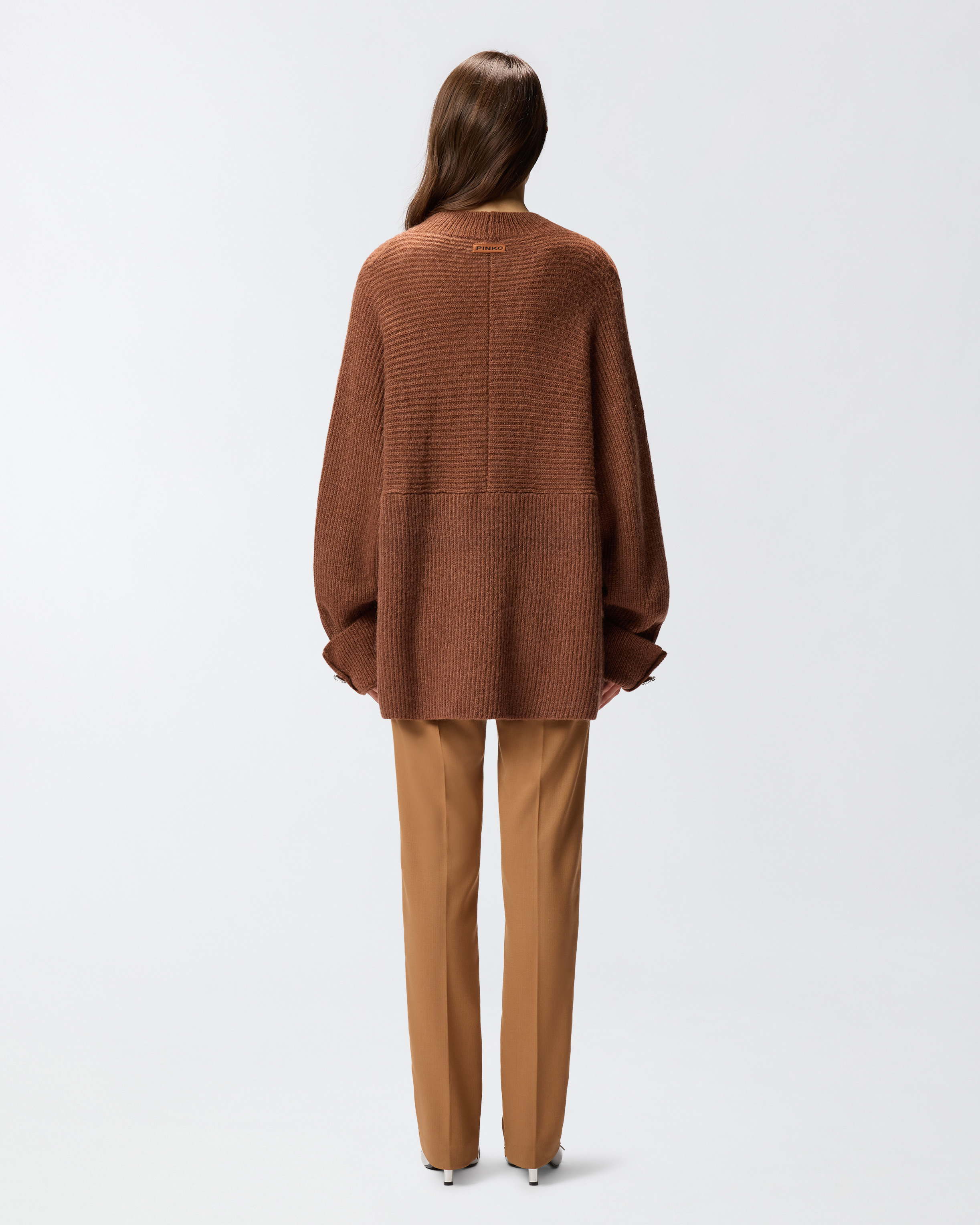 RIBBED SWEATER WITH STAND-UP NECK - 4