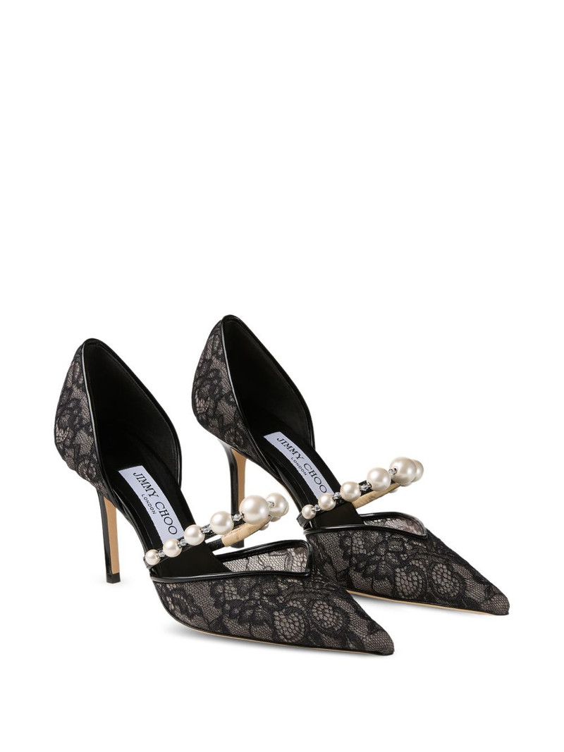 JIMMY CHOO 85mm Aurelie lace pumps outlook