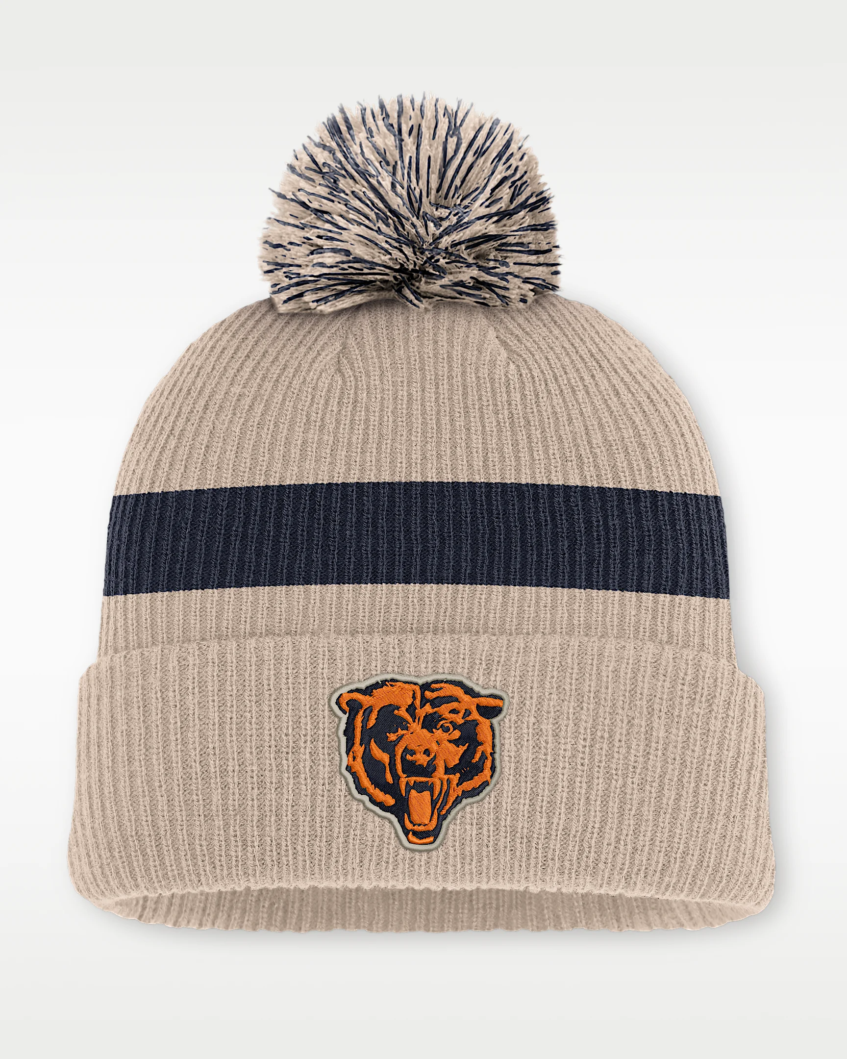 Chicago Bears Rewind Peak Men's Nike NFL Cuffed Pom Beanie - 1