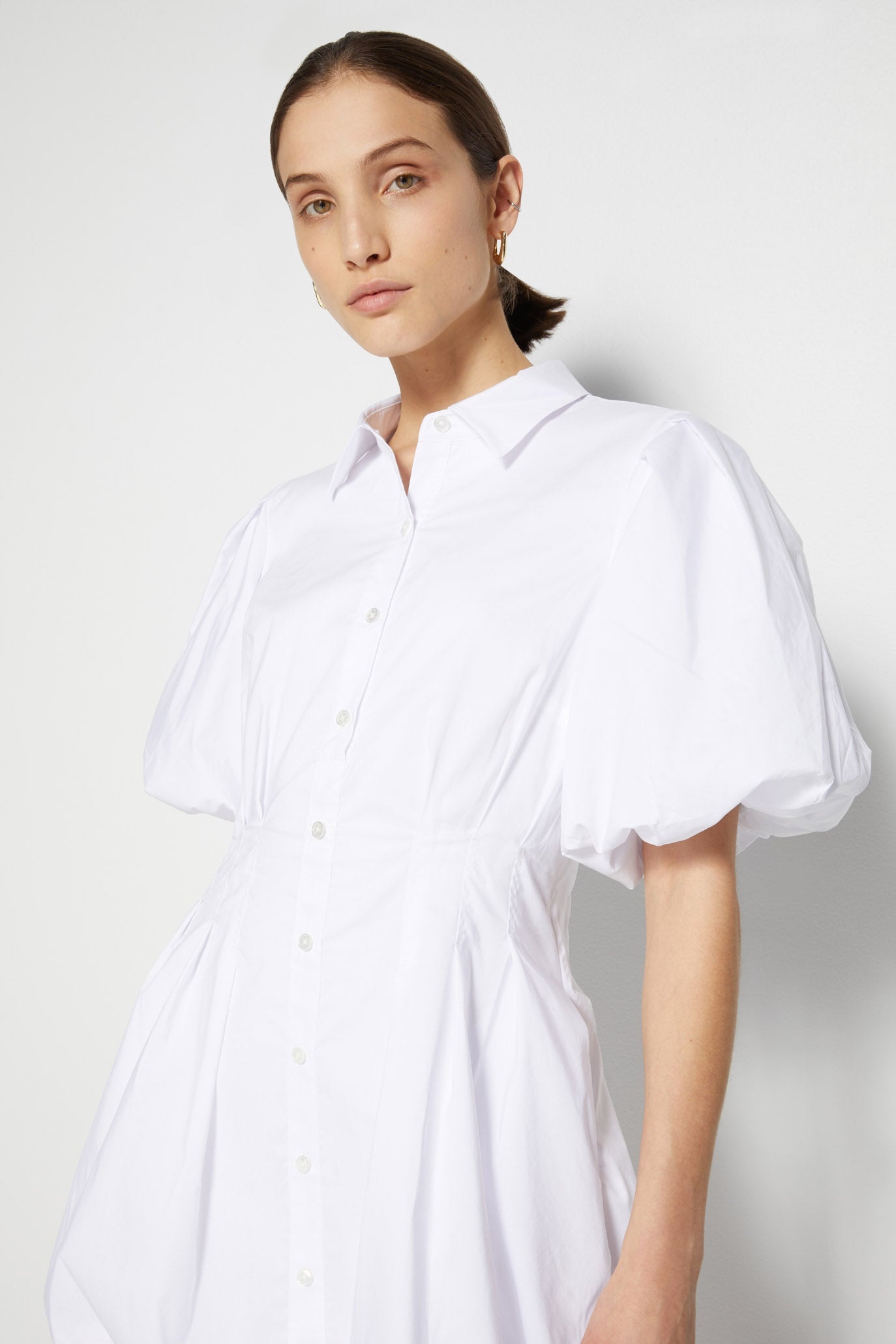 Cleo puffball mini shirtdress - 7