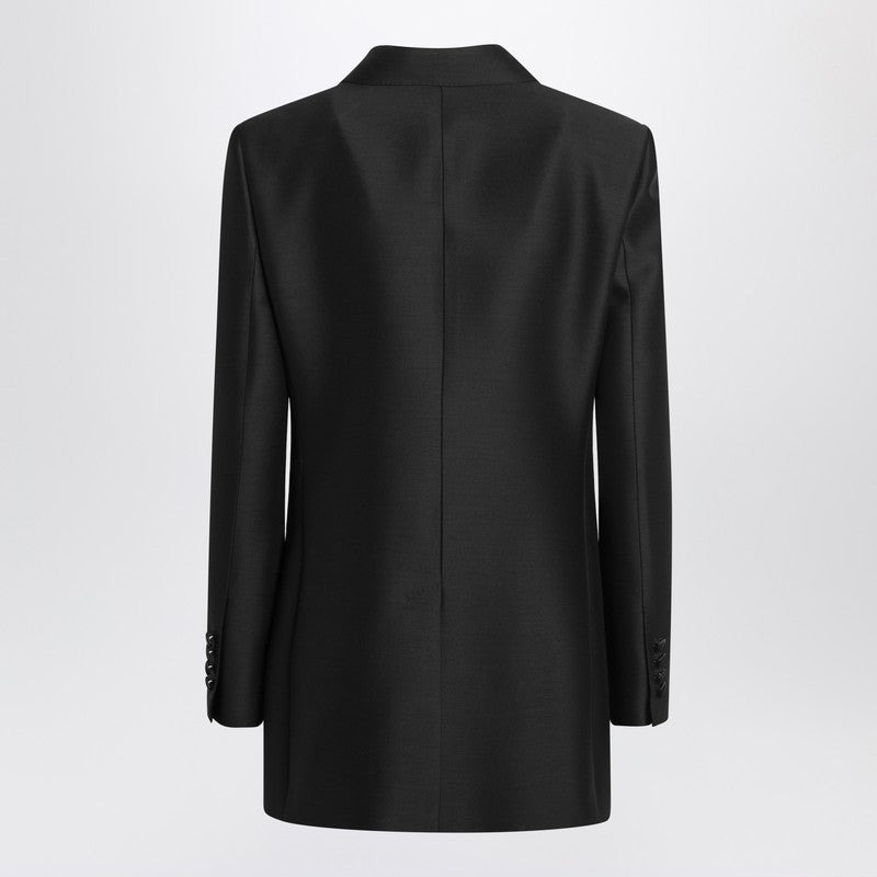 Dolce&Gabbana Black Double-Breasted Wool Jacket Women - 2